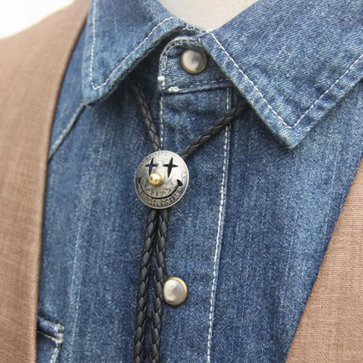 Cravatta Bolo con moneta e sorriso da clown alla moda - image 1