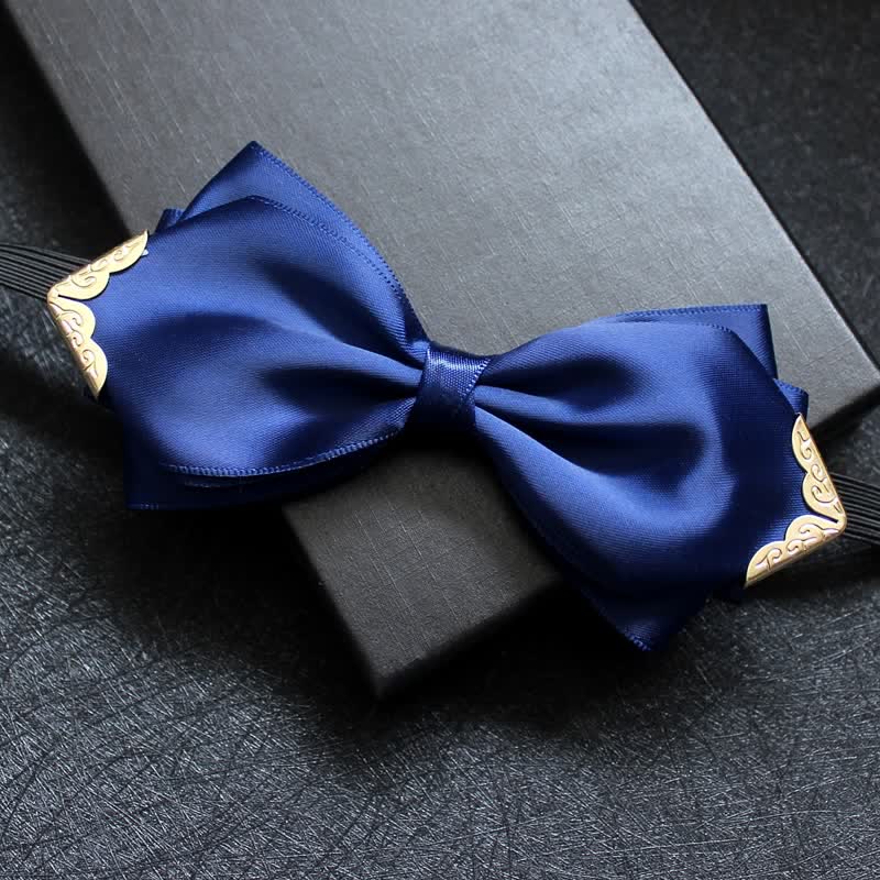 Papillon classico da uomo con punta dorata tinta unita - Marina Militare - image 14