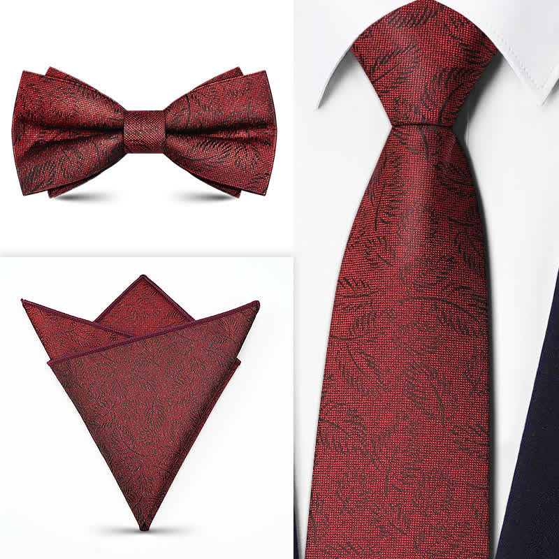 Set di 3 cravatte da uomo con motivo Paisley BowTie serie marrone - Stile n. 8 - image 10
