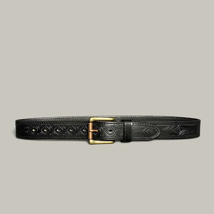 Cintura in pelle con stampa floreale classica alla moda - Nero - 44 - image 14