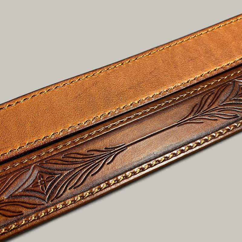 Cintura in pelle con stampa floreale classica alla moda - image 12