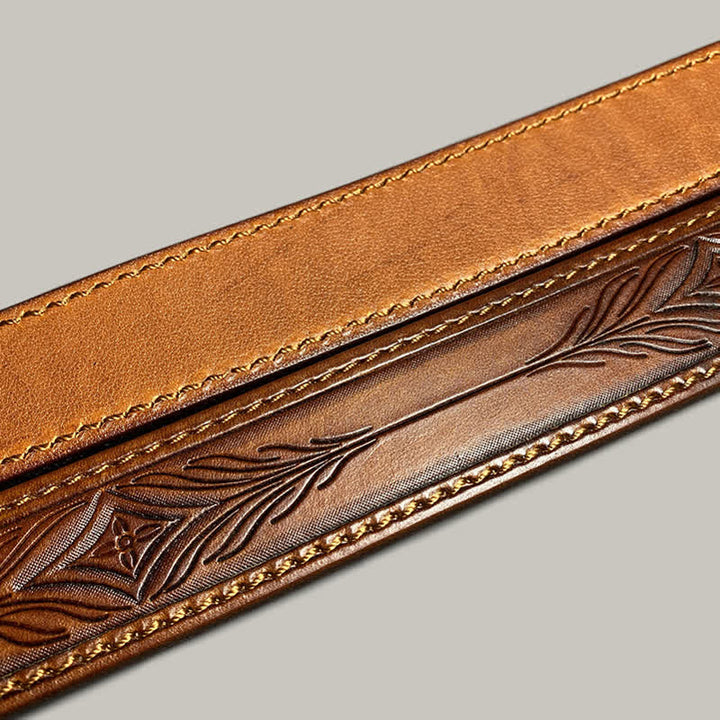 Cintura in pelle con stampa floreale classica alla moda - image 12