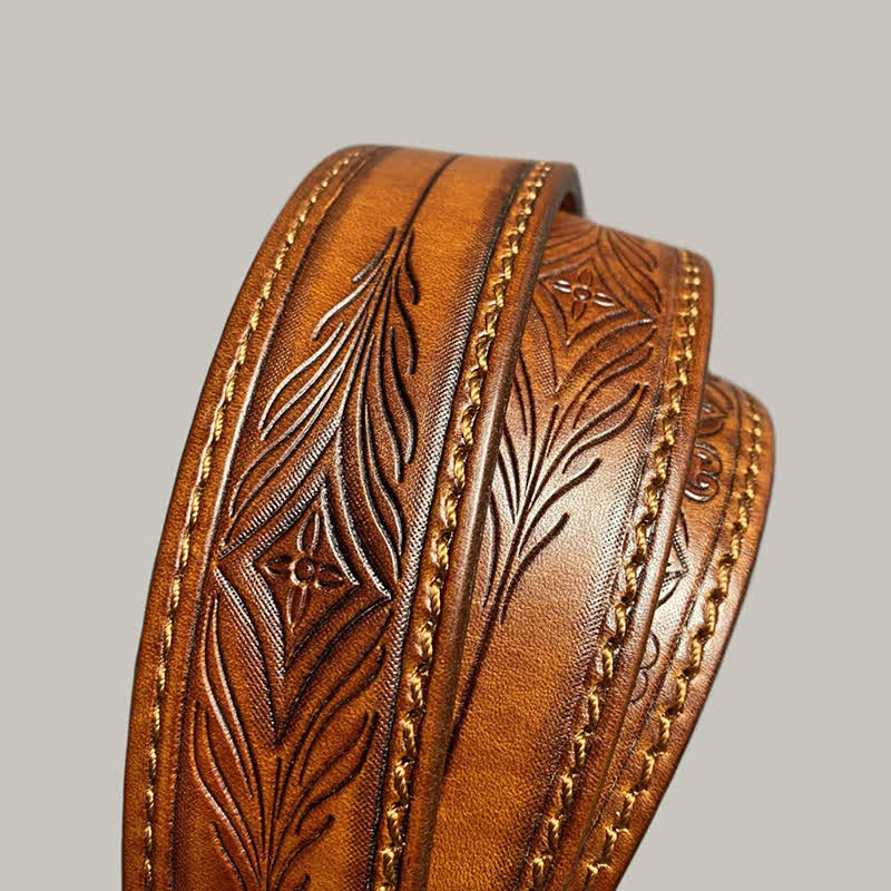 Cintura in pelle con stampa floreale classica alla moda - image 13