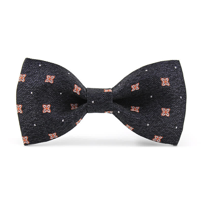 Papillon in seta Lucky Stars grigio scuro e bordeaux da uomo - Stile n. 2 - image 5