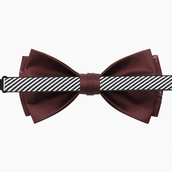 Papillon elegante da uomo con stampa Willow rosso vino - image 5