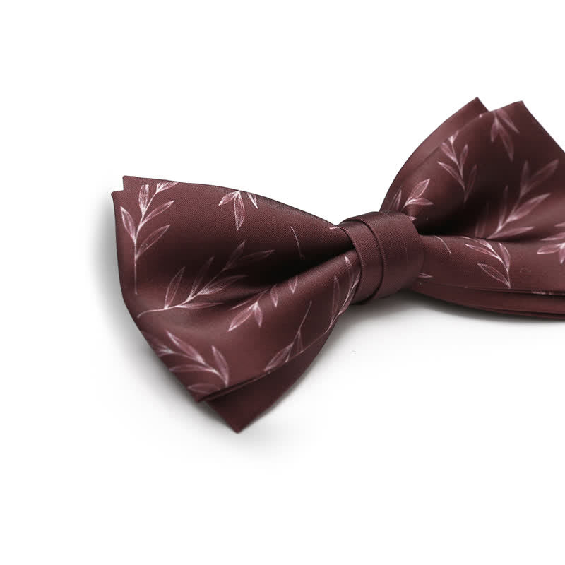 Papillon elegante da uomo con stampa Willow rosso vino - image 3