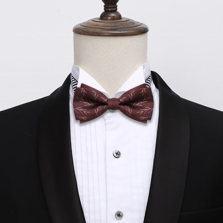 Papillon elegante da uomo con stampa Willow rosso vino - image 1