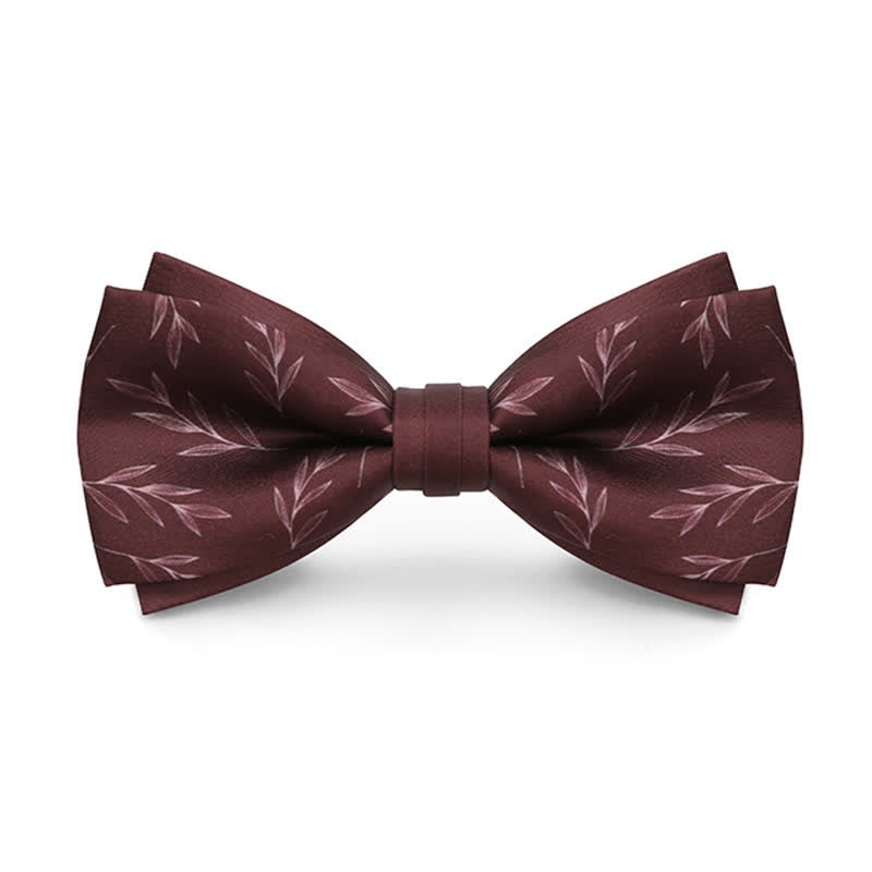 Papillon elegante da uomo con stampa Willow rosso vino - Vino rosso - image 0