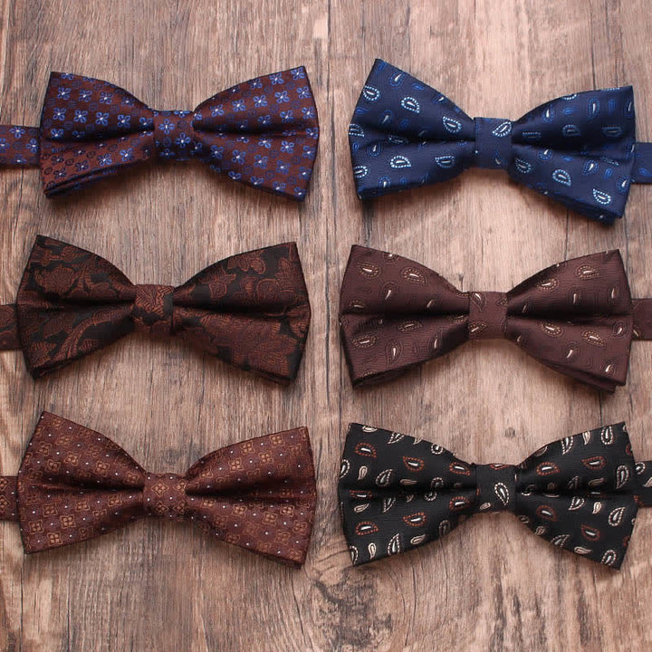 Papillon a righe floreali in stile vintage da uomo - image 6