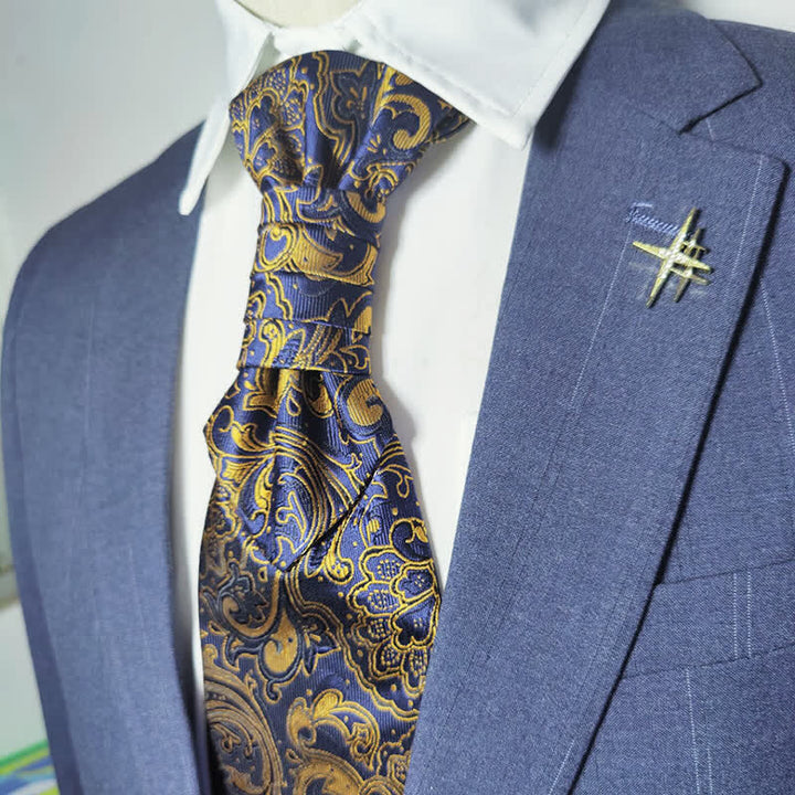 Cravatta pre-annodata da uomo Gentlement Paisley Business Party - Marina Militare - image 3