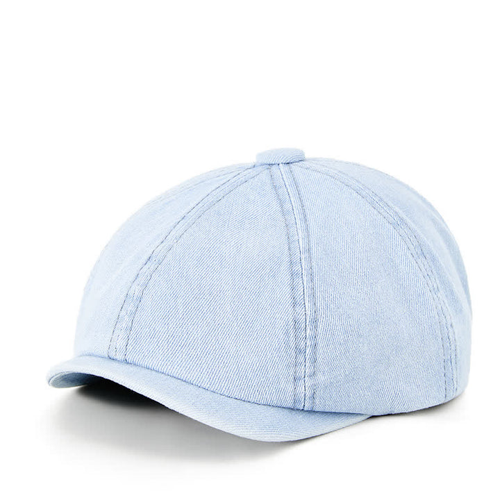 Cappello basco in denim lavato vintage usurato - Azzurro chiaro - Misura M (22"-22 7/8") - image 11