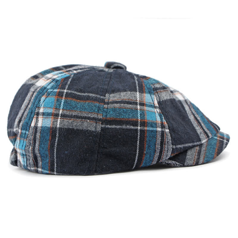Classico cappello basco britannico elegante ottagonale a quadri - image 11