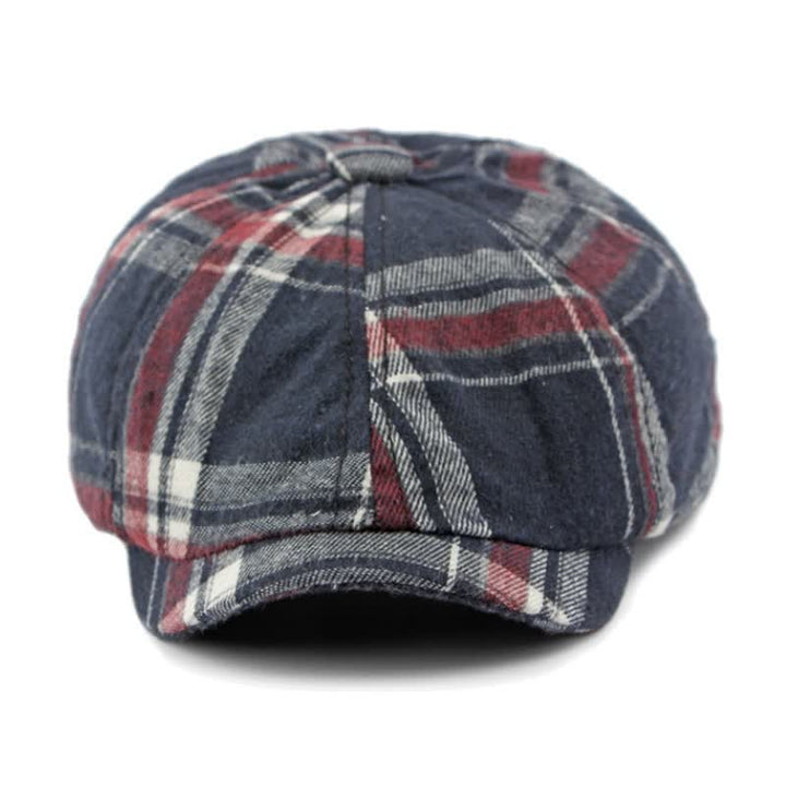 Classico cappello basco britannico elegante ottagonale a quadri - image 2