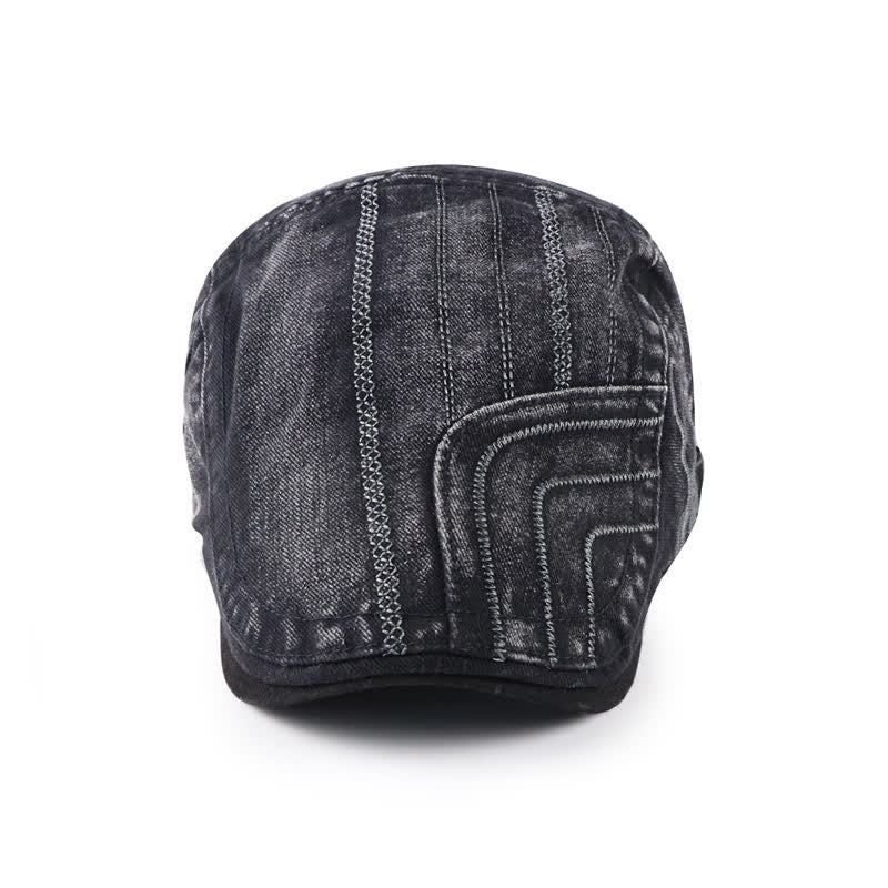 Cappello basco piatto con ricamo anticato a becco d'anatra - image 2
