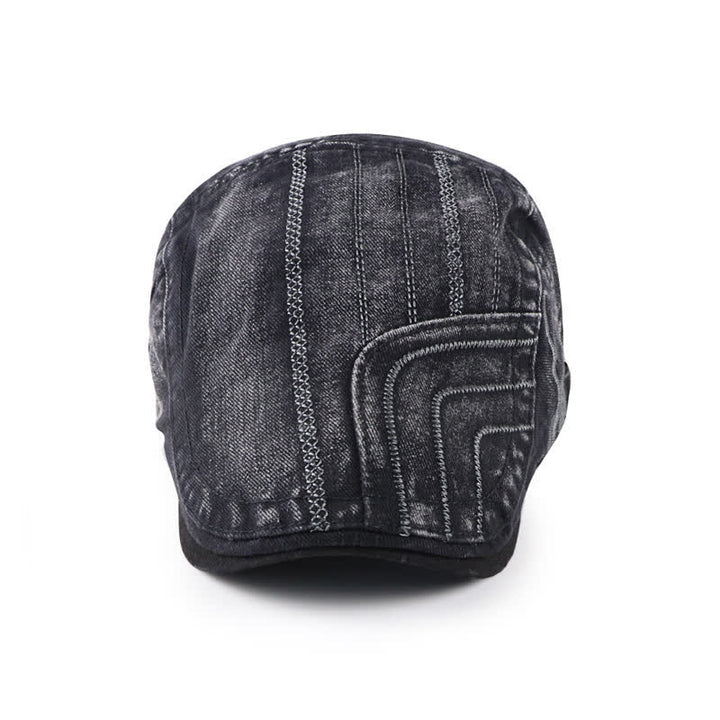Cappello basco piatto con ricamo anticato a becco d'anatra - image 2