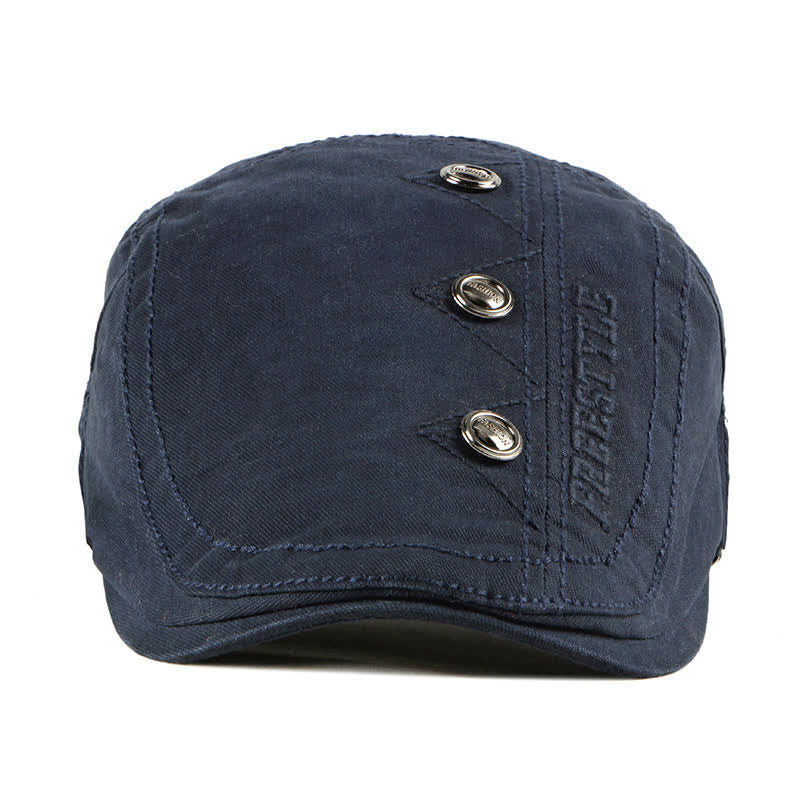 Cappello basco piatto con decorazioni punk rivetto - image 4