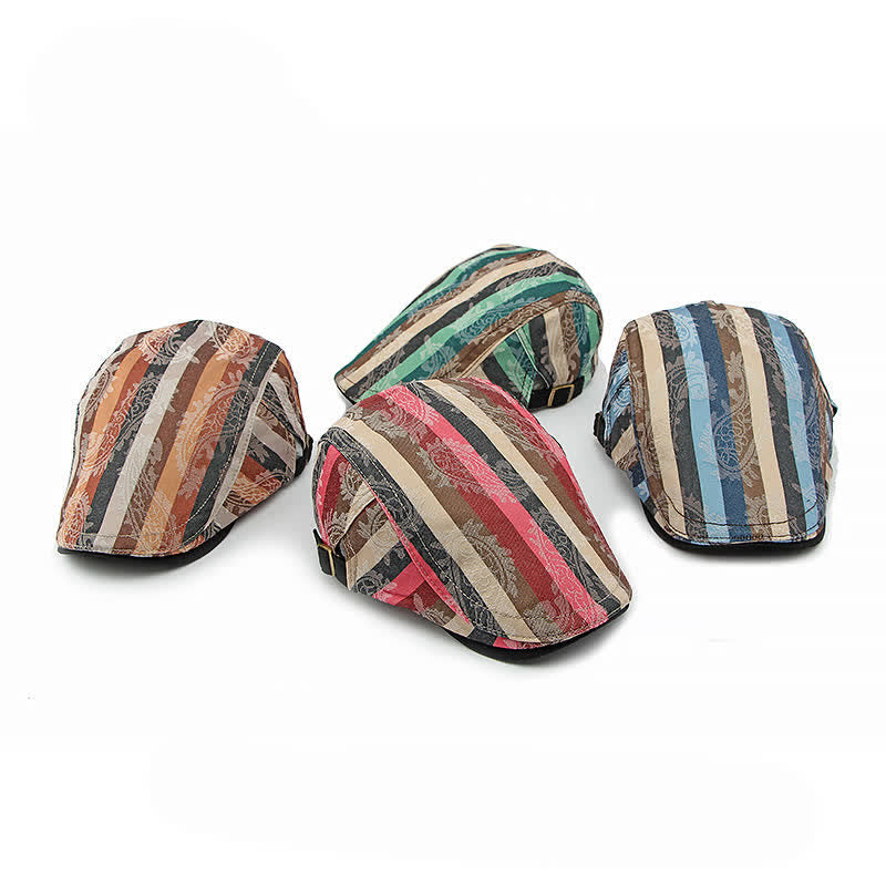 Berretto piatto a righe Paisley Four Seasons - image 1