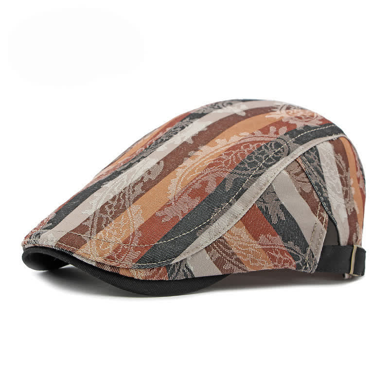 Berretto piatto a righe Paisley Four Seasons - Arancia - Regolabile (21 5/8"-23 5/8") - image 0