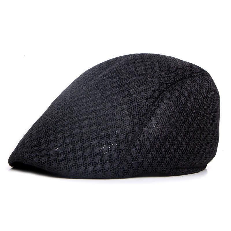 Cappello basco piatto estivo in maglia tinta unita - Nero - Misura M (22"-22 7/8") - image 1