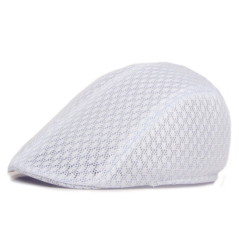 Cappello basco piatto estivo in maglia tinta unita - Bianco - Misura M (22"-22 7/8") - image 3