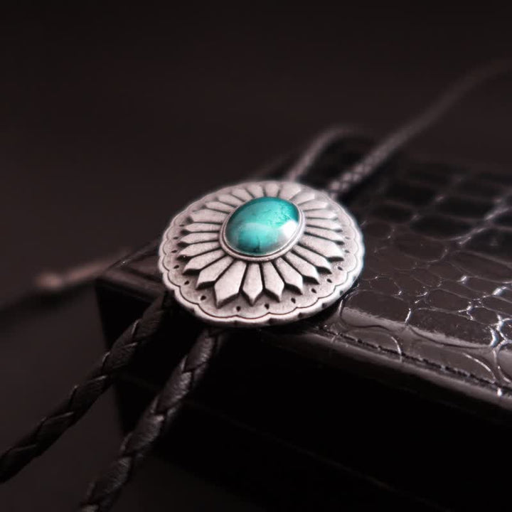 Cravatta Bolo con accessorio Western Turchese Sunburst - image 6