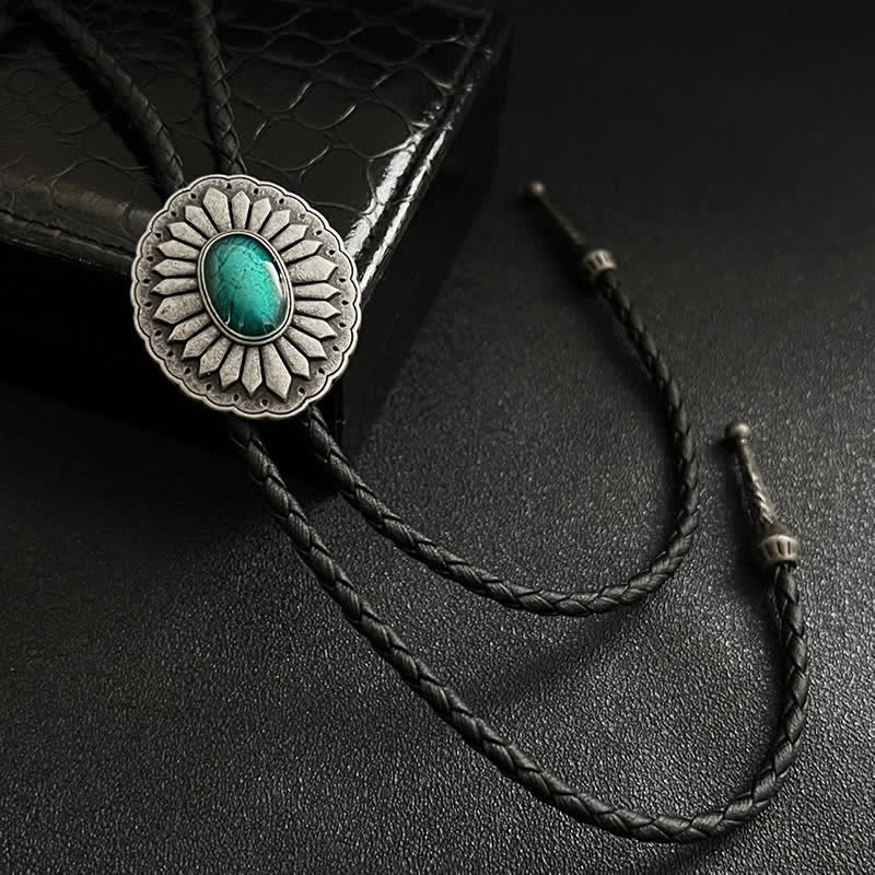 Cravatta Bolo con accessorio Western Turchese Sunburst - image 5