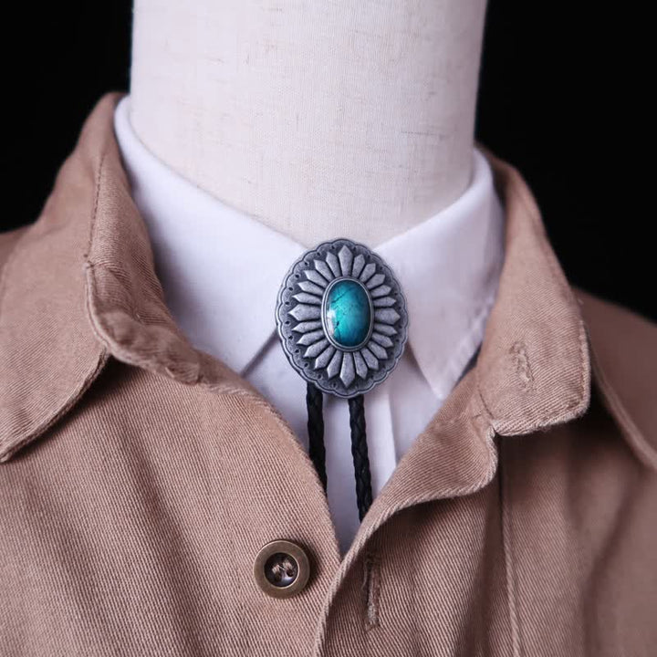 Cravatta Bolo con accessorio Western Turchese Sunburst - image 1
