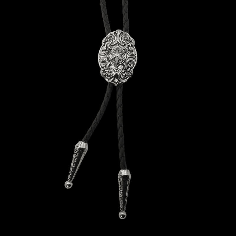 Cravatta Bolo con intaglio della stella d'argento del Texas occidentale - Argento - image 0
