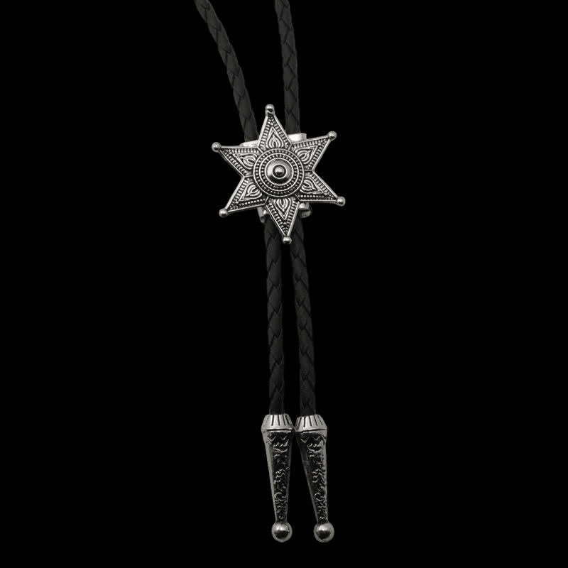 Cravatta Bolo Punk Cowboy Vintage Placcata Stella - Argento - image 0