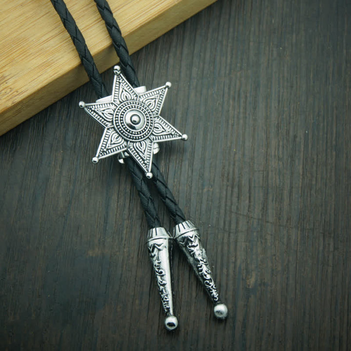 Cravatta Bolo Punk Cowboy Vintage Placcata Stella - image 5