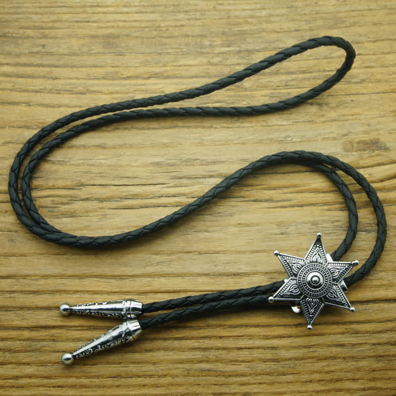 Cravatta Bolo Punk Cowboy Vintage Placcata Stella - image 6