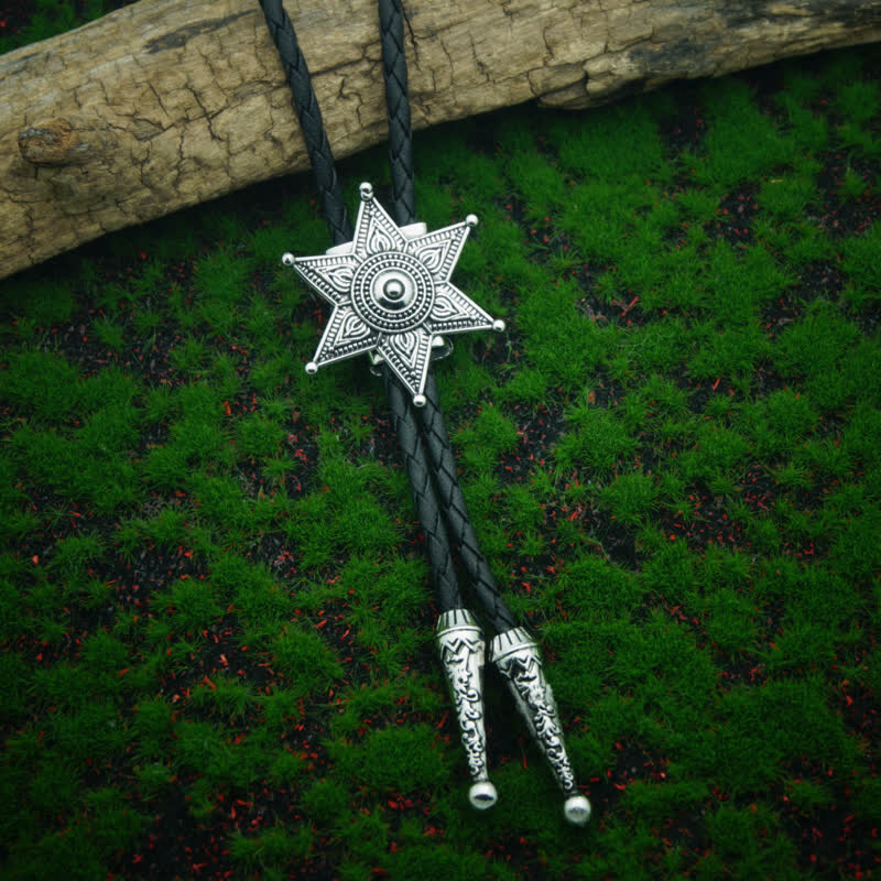 Cravatta Bolo Punk Cowboy Vintage Placcata Stella - image 1