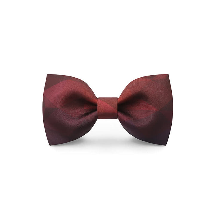 Papillon stampato floreale rosso a onde grazioso da uomo - Stile n. 9 - image 11