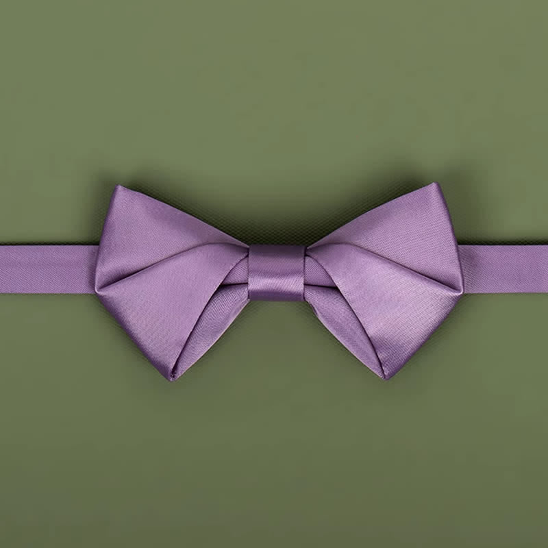 Papillon da uomo viola mercerizzato tinta unita - Stile n. 3 - image 12