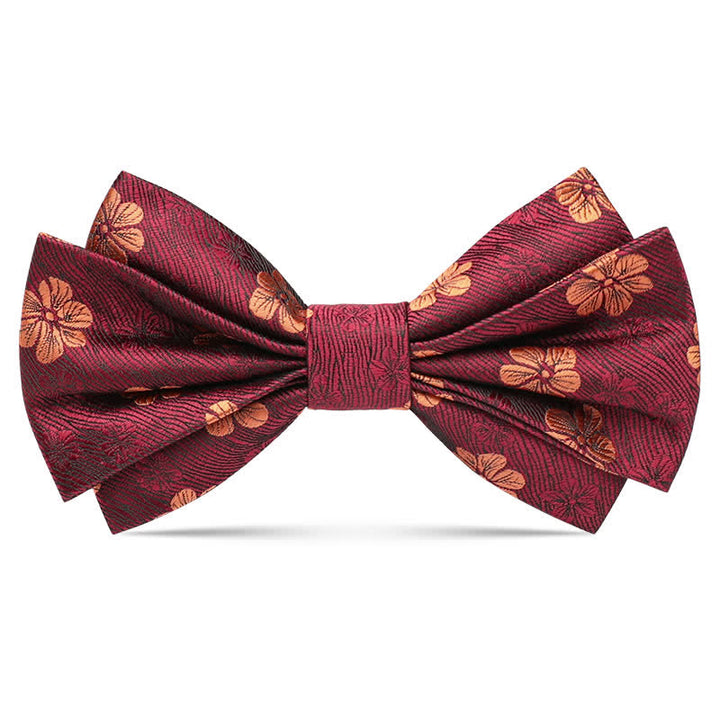 Papillon floreale di lusso Little Daisy da uomo - Borgogna - image 8