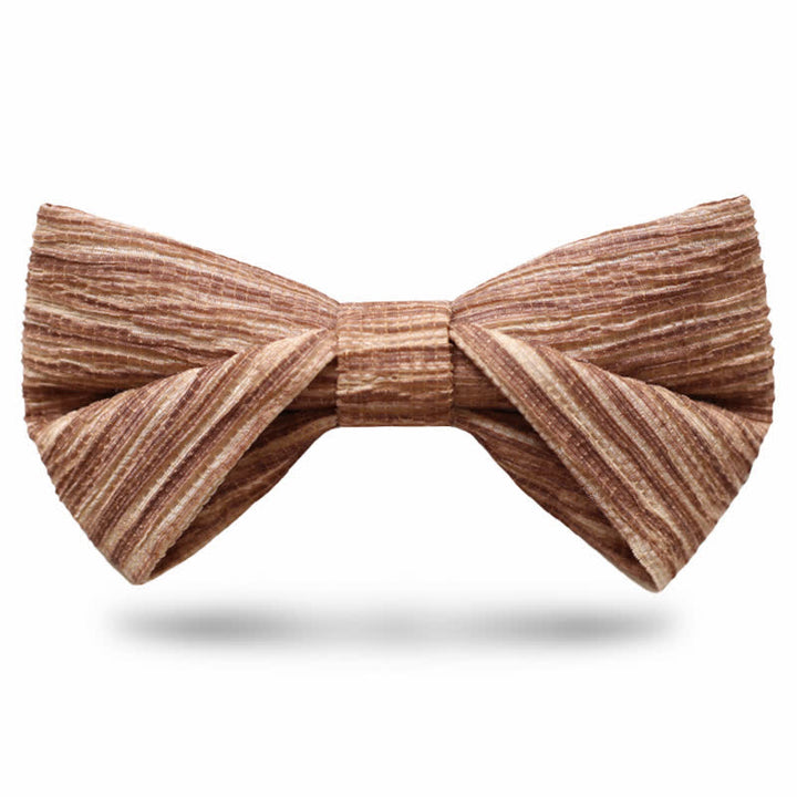 Papillon a righe marrone caffè distintivo da uomo - Stile n. 3 - image 6