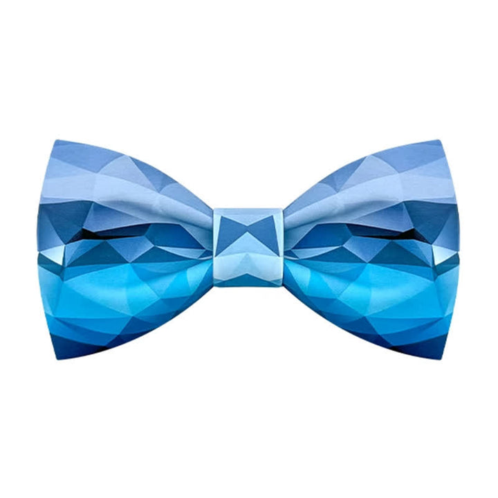 Papillon con stampa geometrica celeste da uomo - Blu - image 0