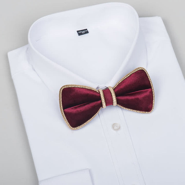 Papillon da uomo con bordo decorativo in velluto e brillantini - image 3