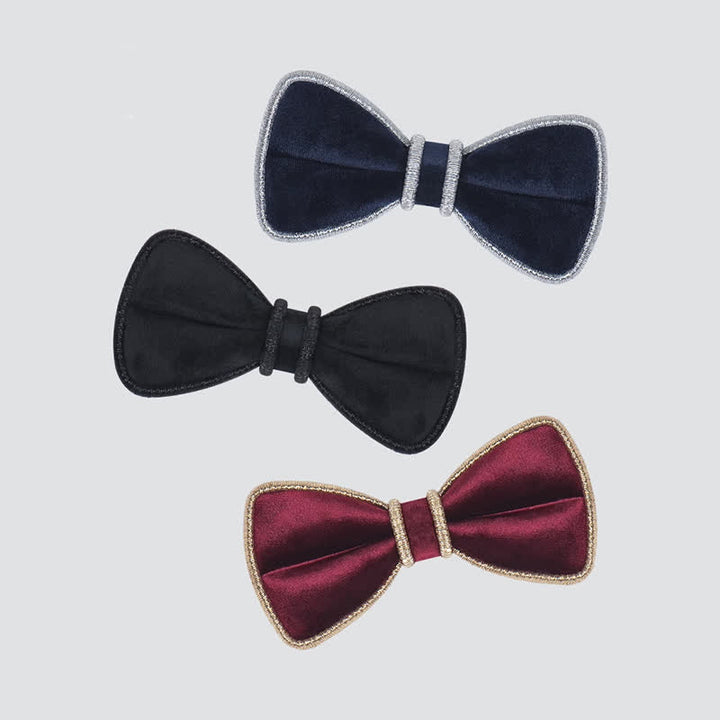 Papillon da uomo con bordo decorativo in velluto e brillantini - image 0