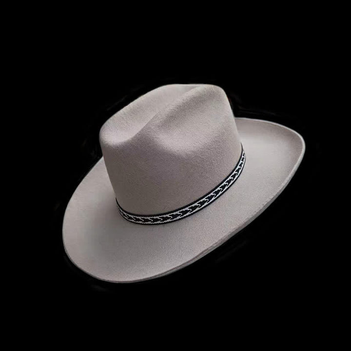 Cappello da cowboy in lana a tesa larga classico occidentale - Avorio - L (23 1/4"-23 5/8") - image 0