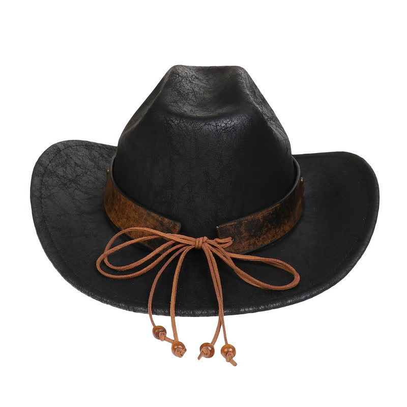 Cappello da cowboy vintage in similpelle Longhorn Bull - image 17