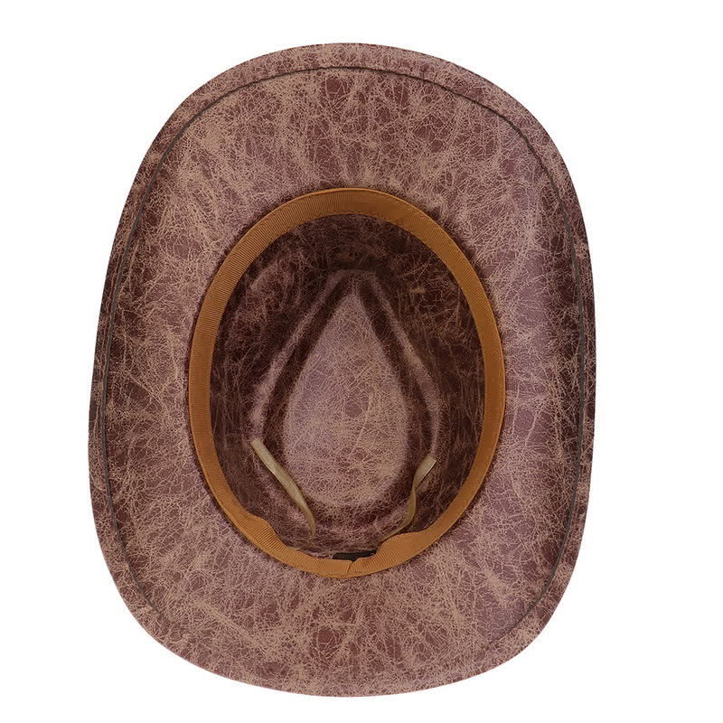 Cappello da cowboy vintage in similpelle Longhorn Bull - image 11