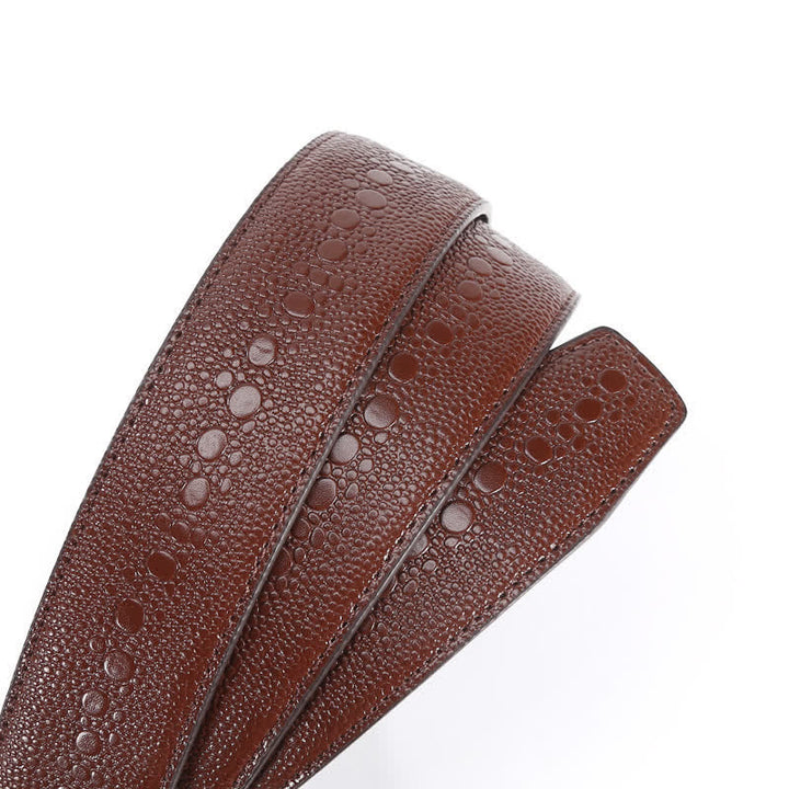 Cintura da uomo formale in pelle con fibbia automatica con motivo coccodrillo - image 6