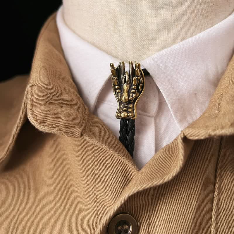 Cravatta Bolo con testa di drago in bronzo - Bronzo - image 0