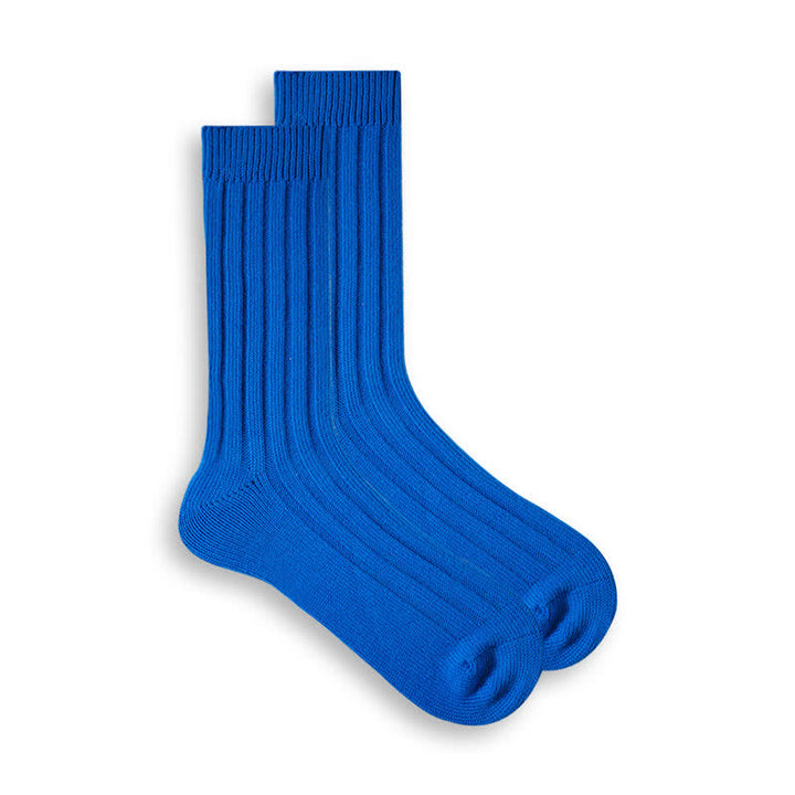 Calzini da uomo in cotone tinta unita a coste sottili - Blu - 6 paia - Taglia unica (US 6.5 - US 10) - image 1