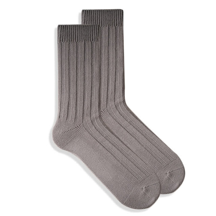 Calzini da uomo in cotone tinta unita a coste sottili - Grigio - 6 paia - Taglia unica (US 6.5 - US 10) - image 6