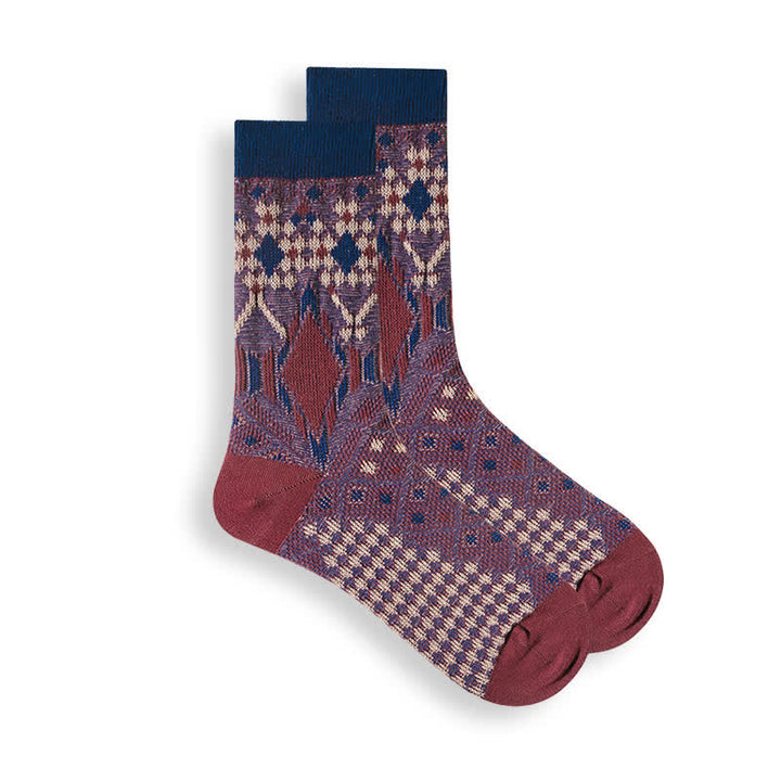 Calzini da uomo in cotone alla moda, unici e originali - Borgogna - 6 paia - Taglia unica (US 6.5 - US 10) - image 11