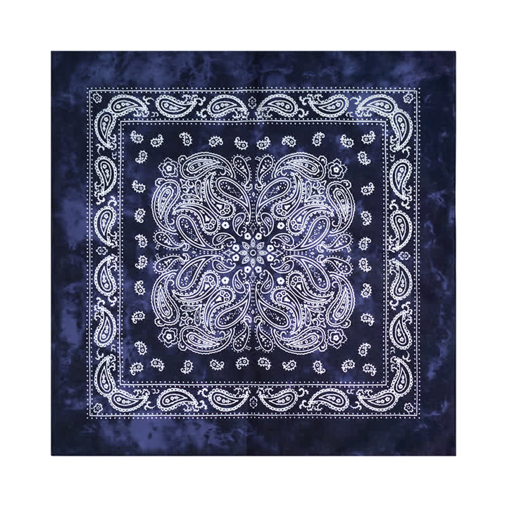 Sciarpa quadrata Paisley Acidwash con fibbia per sciarpa - image 1