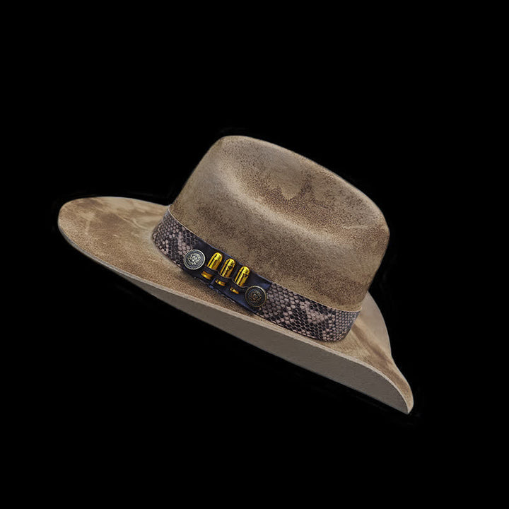 Cappello da cowboy con nastro a motivo pelle di serpente Bullet Decors - image 2