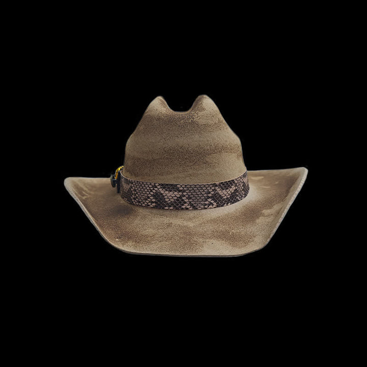 Cappello da cowboy con nastro a motivo pelle di serpente Bullet Decors - image 3